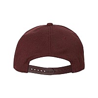 Flexfit 110 Flat Bill Snapback Cap Maroon One Size