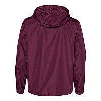 Independent Trading Co Unisex Lightweight Windbreaker Fullzip Jacket Maroon S