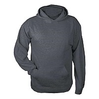 C2 Sport Youth Fleece Hooded Sweatshirt Charcoal L