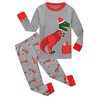 Family Feeling Little Boys Girls Long Sleeve Christmas Pajamas Sets 100 Cotton Pyjamas Kids Pjs Size 5 Dinosaur