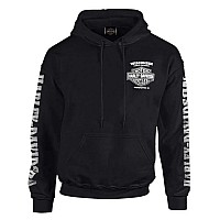 Harleydavidson Mens Lightning Crest Pullover Hooded Sweatshirt Black 2Xl