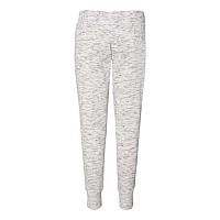 J America Womens Mlange Fleece Joggers White L