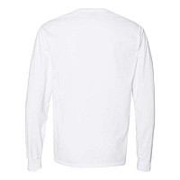 Comfortwash By Hanes Garment Dyed Long Sleeve Tshirt White Xl