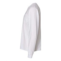 Comfortwash By Hanes Garment Dyed Long Sleeve Tshirt With A Pocket White S