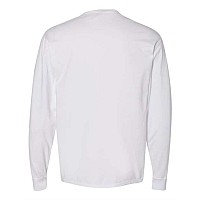 Comfortwash By Hanes Garment Dyed Long Sleeve Tshirt With A Pocket White S