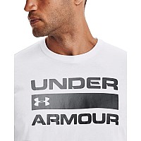 Under Armour Mens Ua Team Issue Wordmark Short Sleeve Lg White