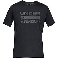 Under Armour Mens Team Issue Wordmark Shortsleeve Tshirt Black 001Rhino Gray Xlarge