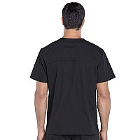 Cherokee Scrubs For Men Workwear Professionals Vneck Fourpocket Scrub Top Ww695 L Black