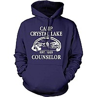 Crazy Dog Tshirts Camp Crystal Lake Funny Graphic Camping Vintage Graphic Horror Novelty Hoodie Funny Hoodies Halloween Hoodie