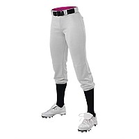 Alleson Athletic Girls Belted Speed Premium Fastpitch Pants White L