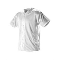 Alleson Athletic Youth Full Button Lightweight Baseball Jersey White M