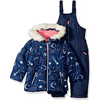 Carters Girls Little Heavyweight 2Piece Skisuit Snowsuit Blue 4