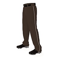 Youth Baseball Pants With Braid Black White