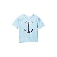 Anchors Aweigh Rash Guard Lt Blue Size Xs