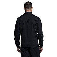 Cherokee Men Warm Up Scrub Jacket With Zip Front Ww320 L Black