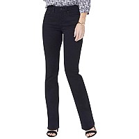 Nydj Womens Barbara Bootcut Jeans New Black 14 Us