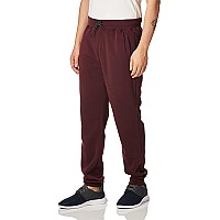 Wt02 Mens Fleece Sweatpants Joggers Regular Extended Sizes Burgandy Medium