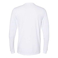 Next Level Sueded Long Sleeve Crew White M