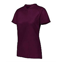 Augusta Sportswear Womens Attain Twobutton Jersey Maroon M