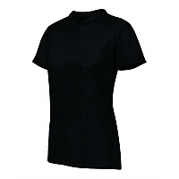 Augusta Sportswear Womens Attain Twobutton Jersey Black M