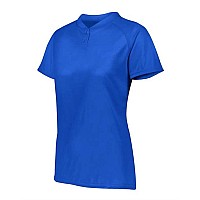 Augusta Sportswear Womens Attain Twobutton Jersey Royal L