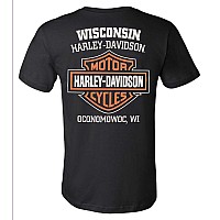 Harleydavidson Mens Distressed Shady Skull Short Sleeve Tshirt Black M