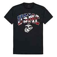 Flag Letter Tee Marines Black L