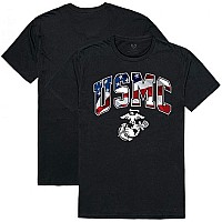 Flag Letter Tee Marines Black 2X