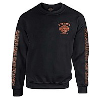 Harleydavidson Mens Eagle Piston Fleece Pullover Sweatshirt Black Xl