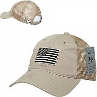 Ripstop Trucker Cap Usa Flag Khaki