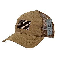 Ripstop Trucker Cap Usa Flag Coyote