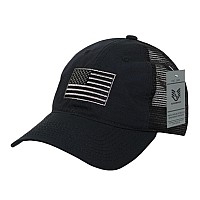 Ripstop Trucker Cap Usa Flag Black