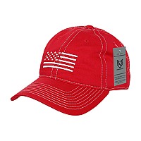 Relaxed Graphic Cap White Us Flag Red