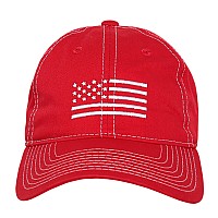 Relaxed Graphic Cap White Us Flag Red