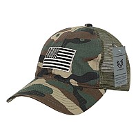 Ripstop Trucker Cap Usa Flag Woodland