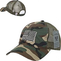 Ripstop Trucker Cap Usa Flag Woodland