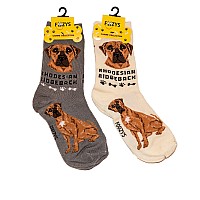 Foozys Unisex Crew Socks Caninedog Collection Rhodesian Ridgeback