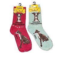 Foozys Unisex Crew Socks Caninedog Collection Italian Greyhound