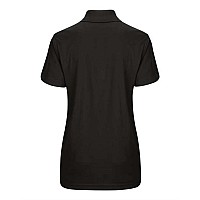 Red Kap Womens Short Sleeve Performance Knit Pocketless Core Polo Black L