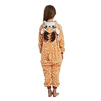 Abenca Kids Deer Onesie Reindeer Costume Animal Girls Pajamas Christmas Halloween Cosplay Sleepweardear130