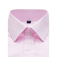 Jver Mens French Cuff Dress Shirts Regular Fit Long Sleeve Spead Collar Metal Cufflink Colorpink Size 165 Neck 34