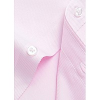 Jver Mens French Cuff Dress Shirts Regular Fit Long Sleeve Spead Collar Metal Cufflink Colorpink Size 165 Neck 34