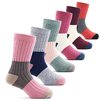 Big Girls Wool Socks Kids Winter Warm Crew Seamless Socks 6 Pack 1013 Years