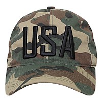 Relaxed Ripstop Cap Usa Text Woodland