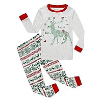 Family Feeling Big Girls Boys Long Sleeve Christmas Pajamas Sets 100 Cotton Pyjamas Kids Pjs Size 14 Reindeer