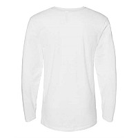 Lat Fine Jersey Long Sleeve Tee White M