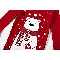 Family Feeling Little Girls Boys Long Sleeve Christmas Pajamas Sets 100 Cotton Pyjamas Toddler Kids Bear Pjs Size 5 Red