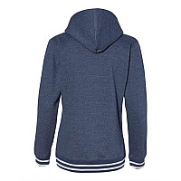 J America Womens Relay Hooded Sweatshirt Navy M