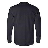 Bayside Usamade Long Sleeve Tshirt With A Pocket Navy M