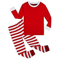 Kikizye Little Girls Boys Matching Christmas Pajamas Sets 100 Cotton Sleepwears Toddler Kids Pjs Size 5 Striped